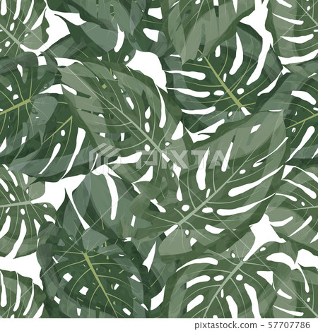 Green Leaf Pattern. Seamless Floral Background. Green Leaf Pattern. Seamless Floral Background. 57707786