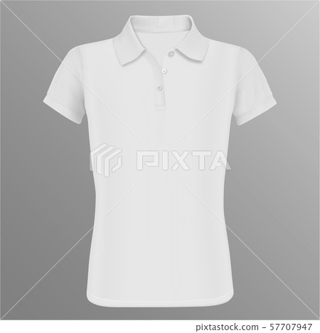 Polo Shirt Mockup. White Vector Isolated Template Polo Shirt Mockup. White Vector Isolated Template 57707947