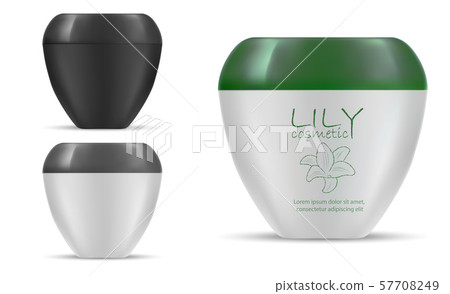 Cosmetic Jar. Cream jar Packaging Mockup. Round Cosmetic Jar. Cream jar Packaging Mockup. Round 57708249