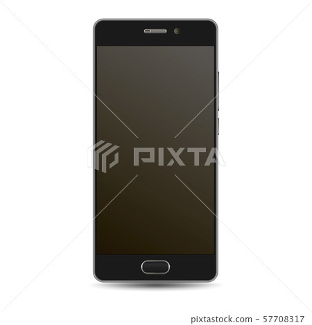 Smart Phone Vector Mockup. Black Mobile Template Smart Phone Vector Mockup. Black Mobile Template 57708317