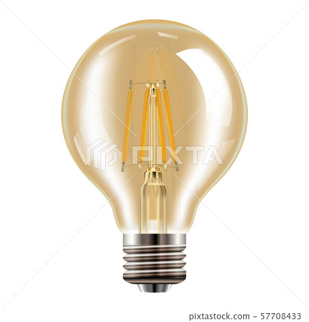 Edison bulb. Transparent Vintage lamp. Realistic Edison bulb. Transparent Vintage lamp. Realistic 57708433