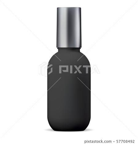 Black cosmetic bottle. Plastic shampoo package 3d Black cosmetic bottle. Plastic shampoo package 3d 57708492