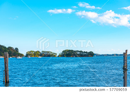 日本的三個觀點松島遊覽船巡航觀光 日本的三個觀點松島遊覽船巡航觀光 57709059