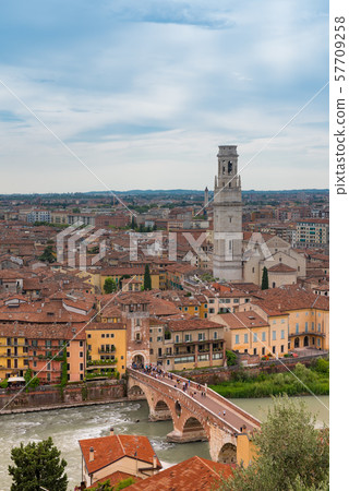 World cultural heritage Verona cityscape Italy World cultural heritage Verona cityscape Italy 57709258