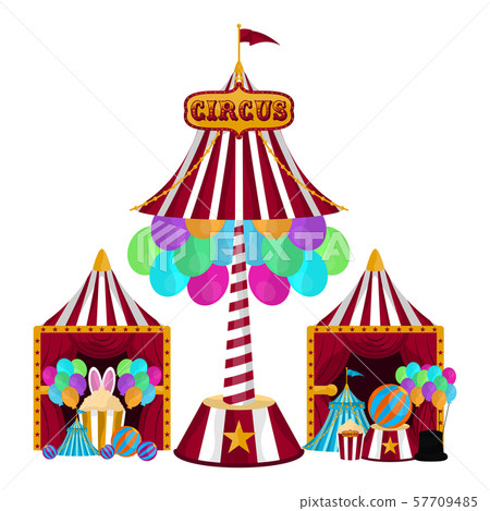 Group of circus tents 57709485