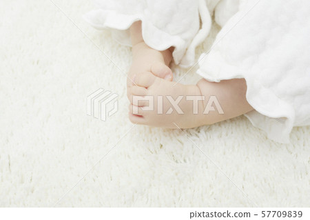 Baby close-up body parts legs Baby close-up body parts legs 57709839