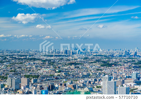 從Minato Mirai地區鳥瞰新宿子中心 57710710