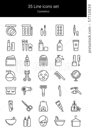 Line icon set-Cosmetics 57710839