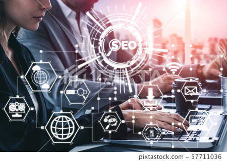 SEO Search Engine Optimization business concept. 57711036