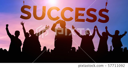 Achievement and Business Goal Success Concept. Achievement and Business Goal Success Concept. 57711092