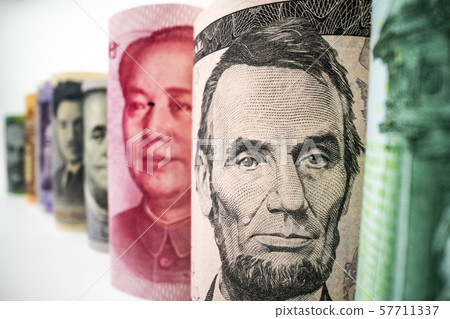 International money exchange. Foreign currency. International money exchange. Foreign currency. 57711337