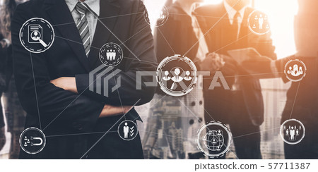 Human Resources and People Networking Concept. 57711387