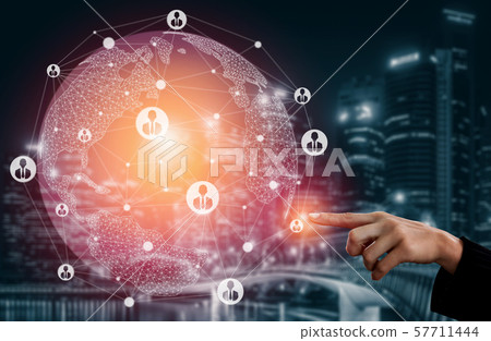 Human Resources and People Networking Concept. 57711444