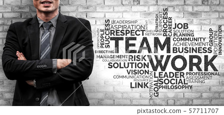 Teamwork and Business Human Resources Concept Teamwork and Business Human Resources Concept 57711707