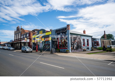 Street of Sheffield town in Tasmania, Australia. Street of Sheffield town in Tasmania, Australia. 57711992