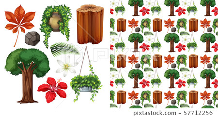 Seamless background design with isolated objects Seamless background design with isolated objects 57712256