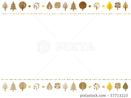 Scandinavian style autumn brown trees and small apple frame (up and down) Scandinavian style autumn brown trees and small apple frame (up and down) 57713223