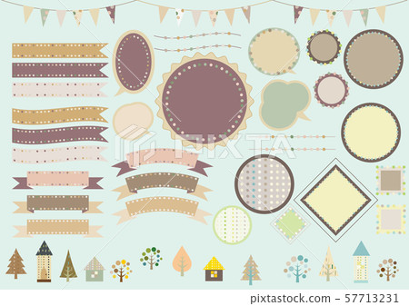 斯堪的納維亞風格圓點裝飾框架(棕色) 斯堪的納維亞風格圓點裝飾框架(棕色) 57713231