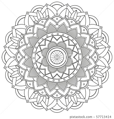 Mandala pattern design on white background 57713414