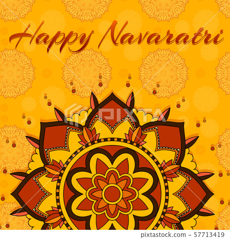 Poster design for Navaratri with mandala pattern 57713419