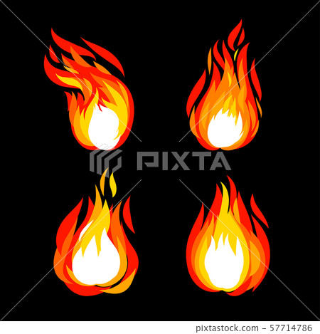 Flame burning brush drawing style Flame burning brush drawing style 57714786