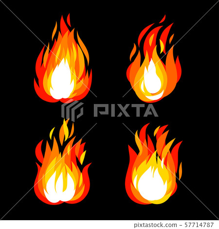 Flame drawing style set Flame drawing style set 57714787