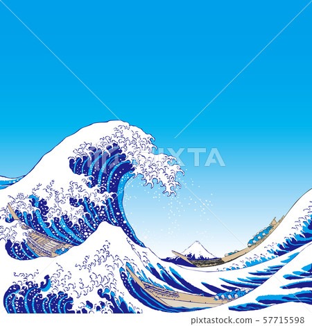 Katsushika Hokusai圖像神奈川縣海岸的明亮版廣場 Katsushika Hokusai圖像神奈川縣海岸的明亮版廣場 57715598