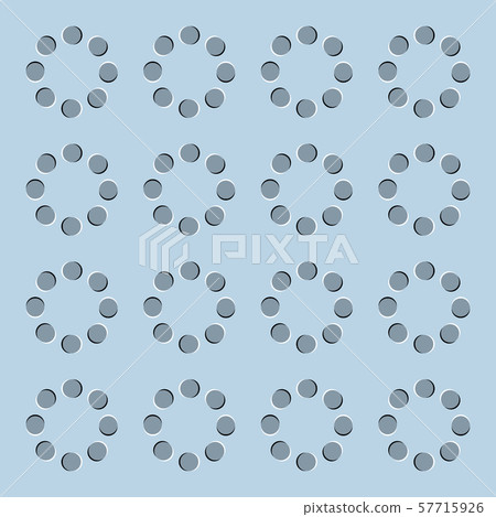 Visual paradox optical illusion. Hypnotic delusion of spin and motion vector abstract background. 57715926