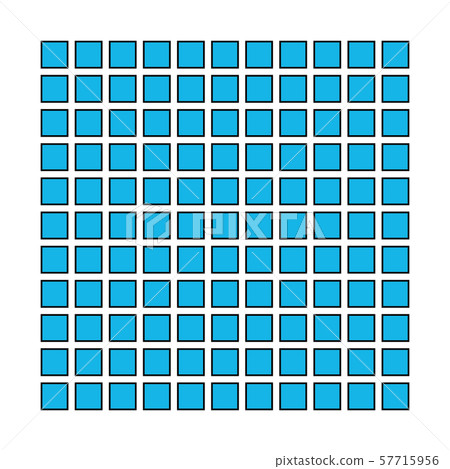 Optical illusion, colorful blocks, different shapes 57715956