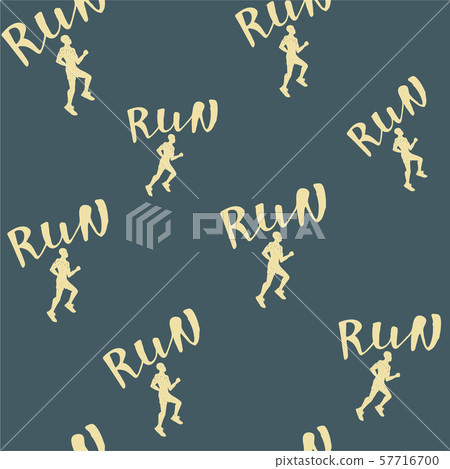Run motivation background. Seamless sport pattern. Run motivation background. Seamless sport pattern. 57716700