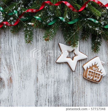 Christmas decoration with cookies 57717348