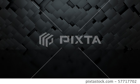Computer generated abstract background. 3d rendering layers of dark shapes with sharp corners on the 57717702