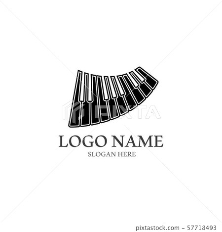 Piano icon vector ilustration template logo 57718493
