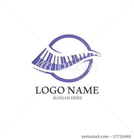 Piano icon vector ilustration template logo Piano icon vector ilustration template logo 57718498