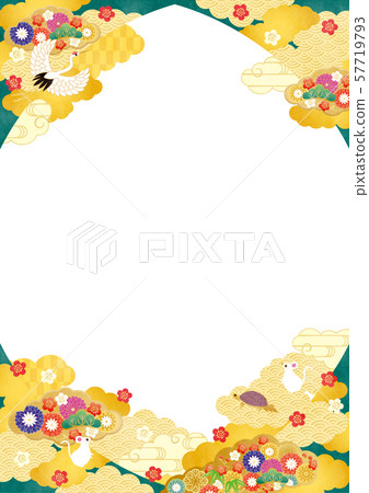 Child Year-New Year Card Material Frame 9-1 Tech 57719793