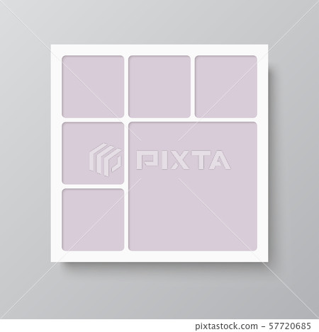 Vector empty collage board six images, photo Vector empty collage board six images, photo 57720685