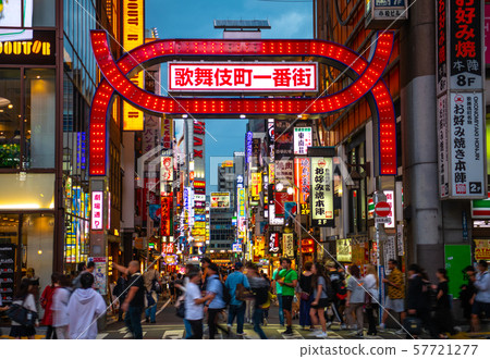 Tokyo cityscape in Japan, Shinjuku and Kabukicho Tokyo cityscape in Japan, Shinjuku and Kabukicho 57721277