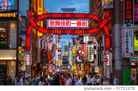 Tokyo cityscape in Japan, Shinjuku and Kabukicho Tokyo cityscape in Japan, Shinjuku and Kabukicho 57721278