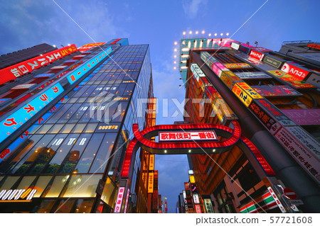Tokyo cityscape in Japan, Shinjuku and Kabukicho Tokyo cityscape in Japan, Shinjuku and Kabukicho 57721608