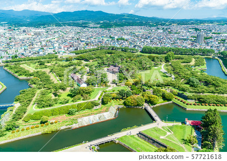 北海道夏天函館特別歷史遺址五棱郭遺跡 北海道夏天函館特別歷史遺址五棱郭遺跡 57721618