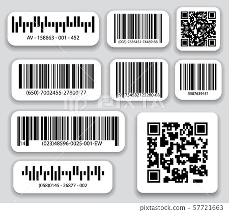 Realistic bar code icon. Realistic bar code icon. 57721663
