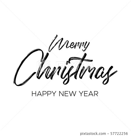 The black inscription Christmas and new year The black inscription Christmas and new year 57722256