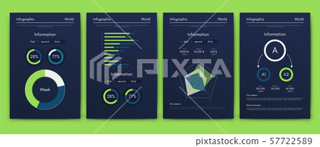 Modern infographic vector concept. Business graphics brochures. 57722589