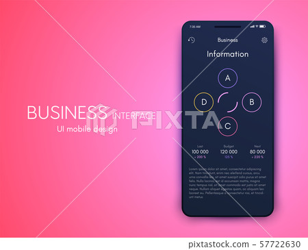 Vector graphics mobile infographics with three options. Template for creating mobile applications 57722630