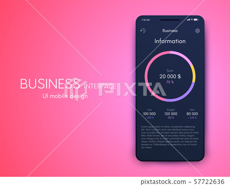 Vector graphics mobile infographics with three options. Template for creating mobile applications Vector graphics mobile infographics with three options. Template for creating mobile applications 57722636