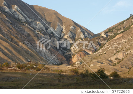 Photo of picturesque mountain landscape, blue cloudy sky 57722665
