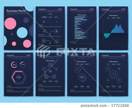 Modern infographic vector concept. Business graphics brochures. 57722898
