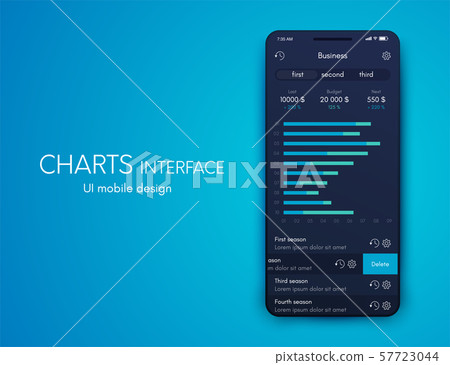 Mobile application interface. Ui design, stock vector 57723044