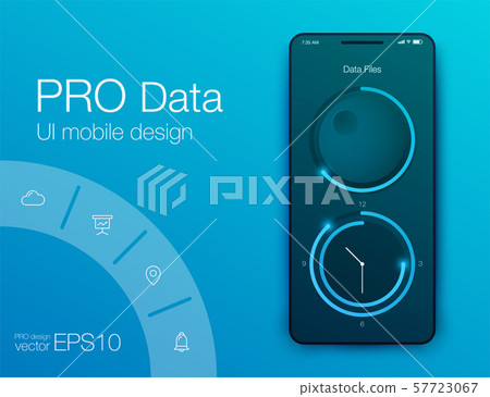 Mobile application interface. Ui design, stock vector 57723067