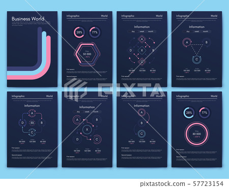 Modern infographic vector concept. Business graphics brochures. 57723154